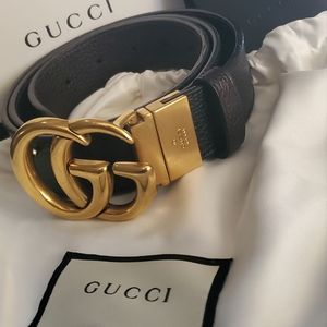 Gucci double sided double G buckle belt